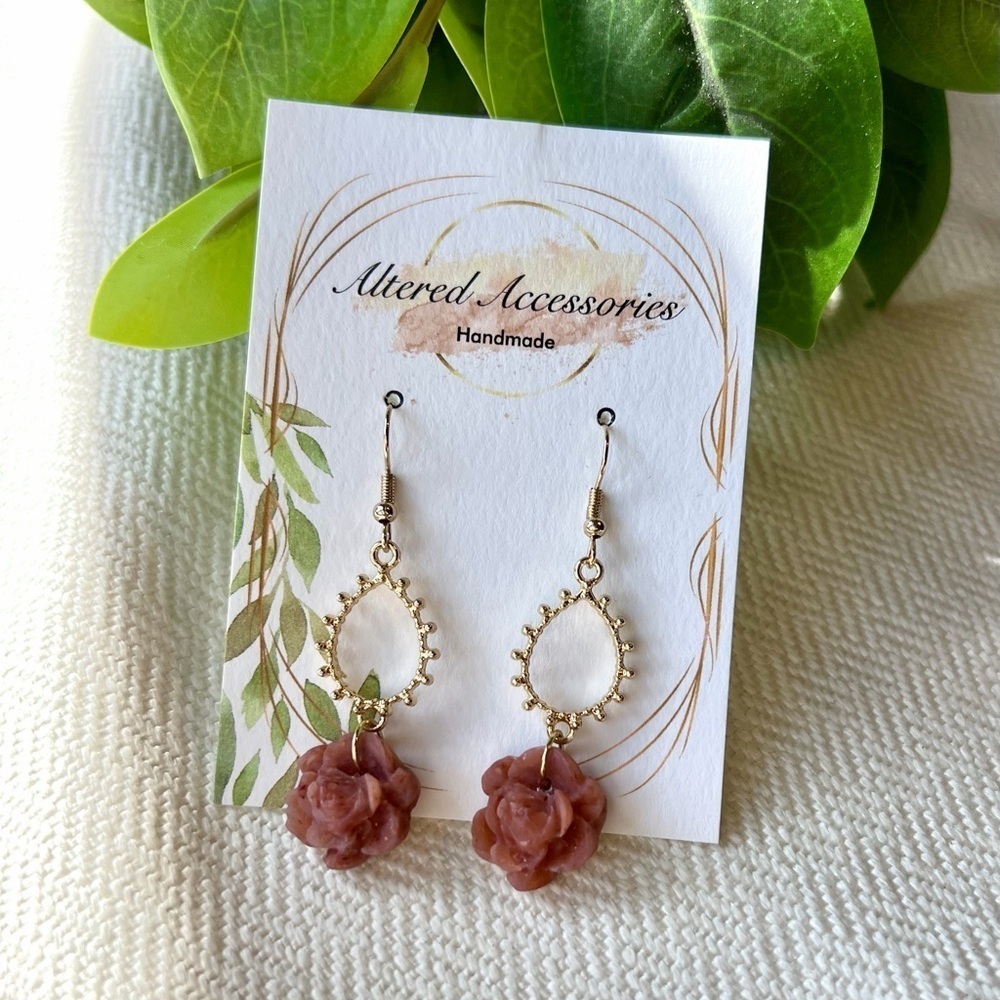 2/$30 Teardrop Rose Earrings